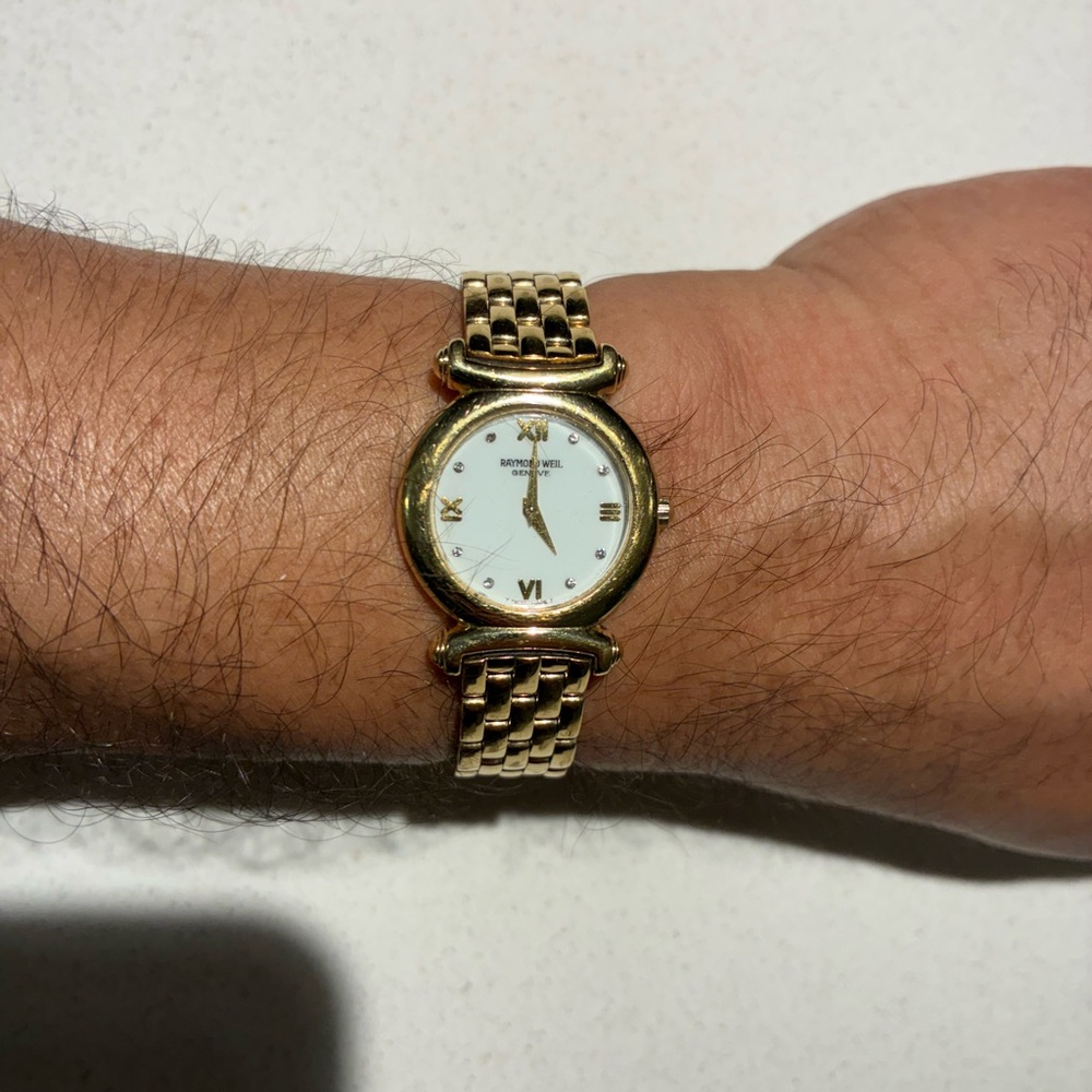 Raymond Weil Gold plated Watch with White Dial